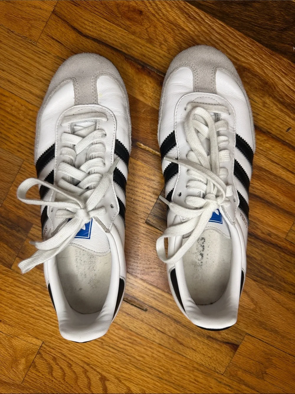 adidas Originals Samba White Black Retro Leather Sneakers
